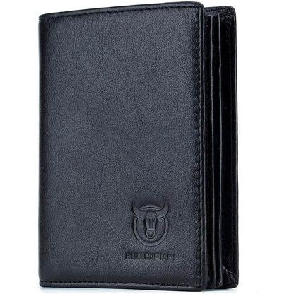 Bullcaptain Large Capacity Genuine Leather Bifold Wallet/Credit Card Holder DailySale