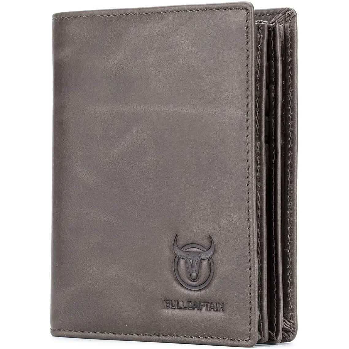 Bullcaptain Large Capacity Genuine Leather Bifold Wallet/Credit Card Holder DailySale