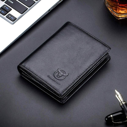 Bullcaptain Large Capacity Genuine Leather Bifold Wallet/Credit Card Holder DailySale
