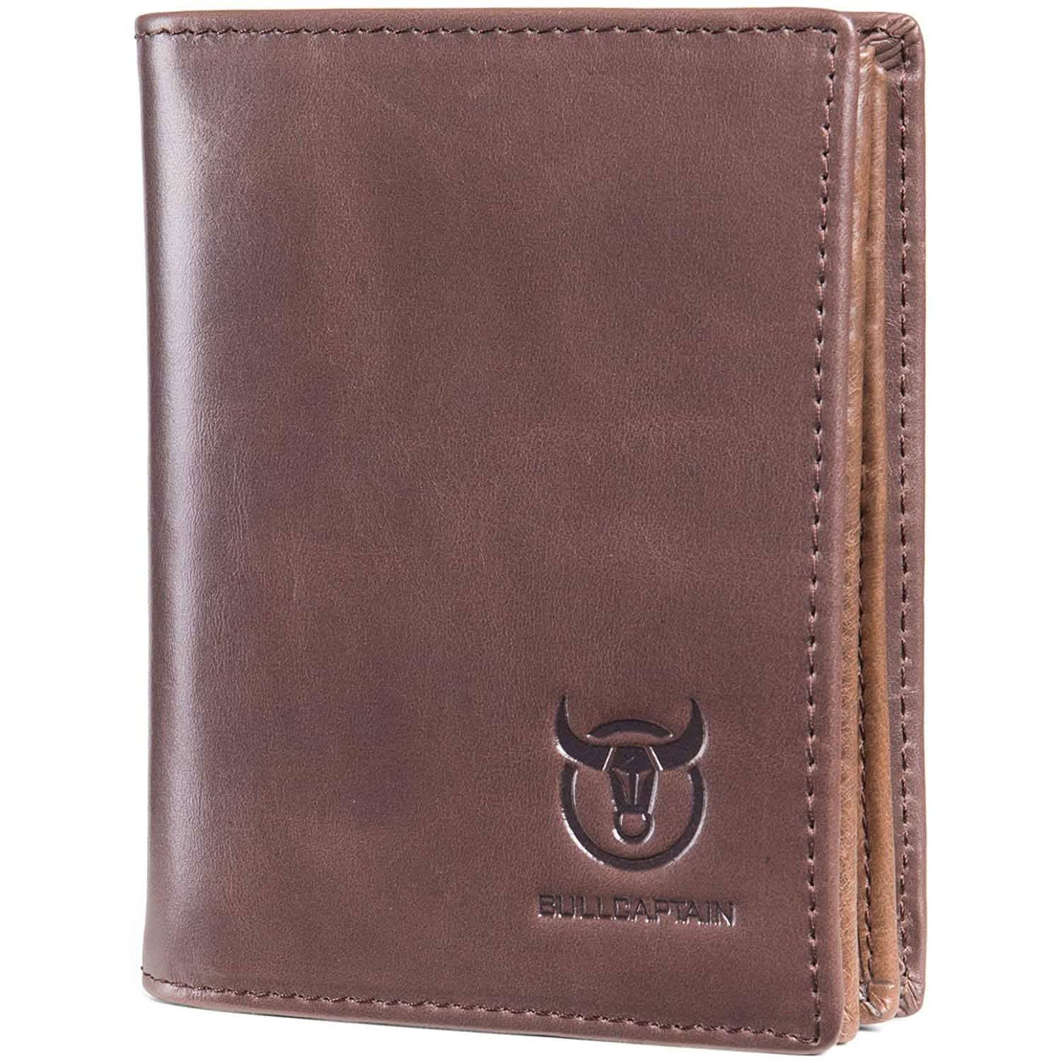 Bullcaptain Large Capacity Genuine Leather Bifold Wallet/Credit Card Holder DailySale