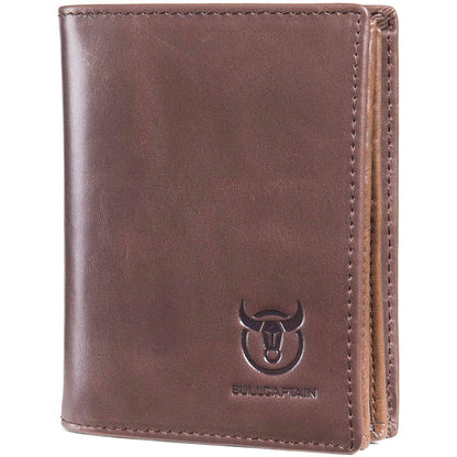 Bullcaptain Large Capacity Genuine Leather Bifold Wallet/Credit Card Holder DailySale