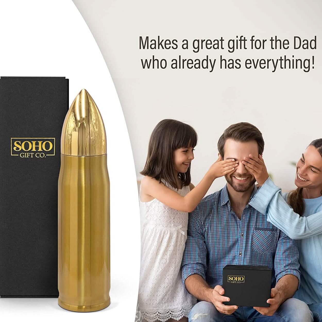 Bullet Water Bottle Gift for Dad 17 Oz DailySale