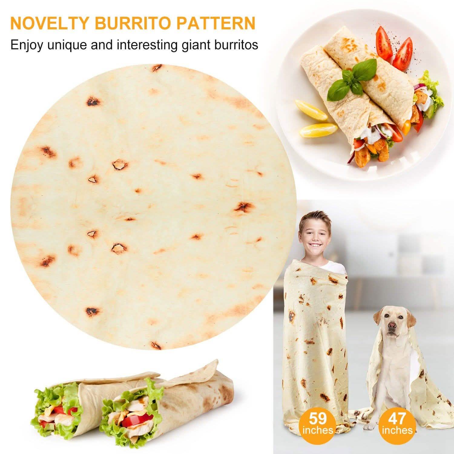Burrito Tortilla Throw Blanket DailySale