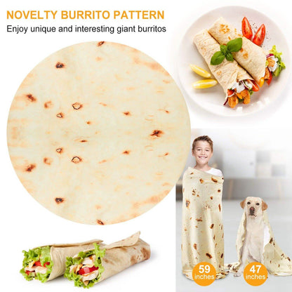 Burrito Tortilla Throw Blanket DailySale