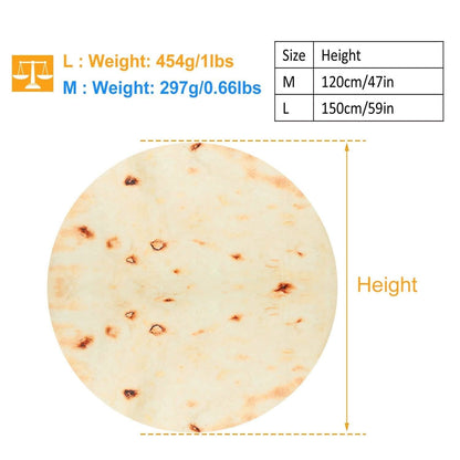 Burrito Tortilla Throw Blanket DailySale