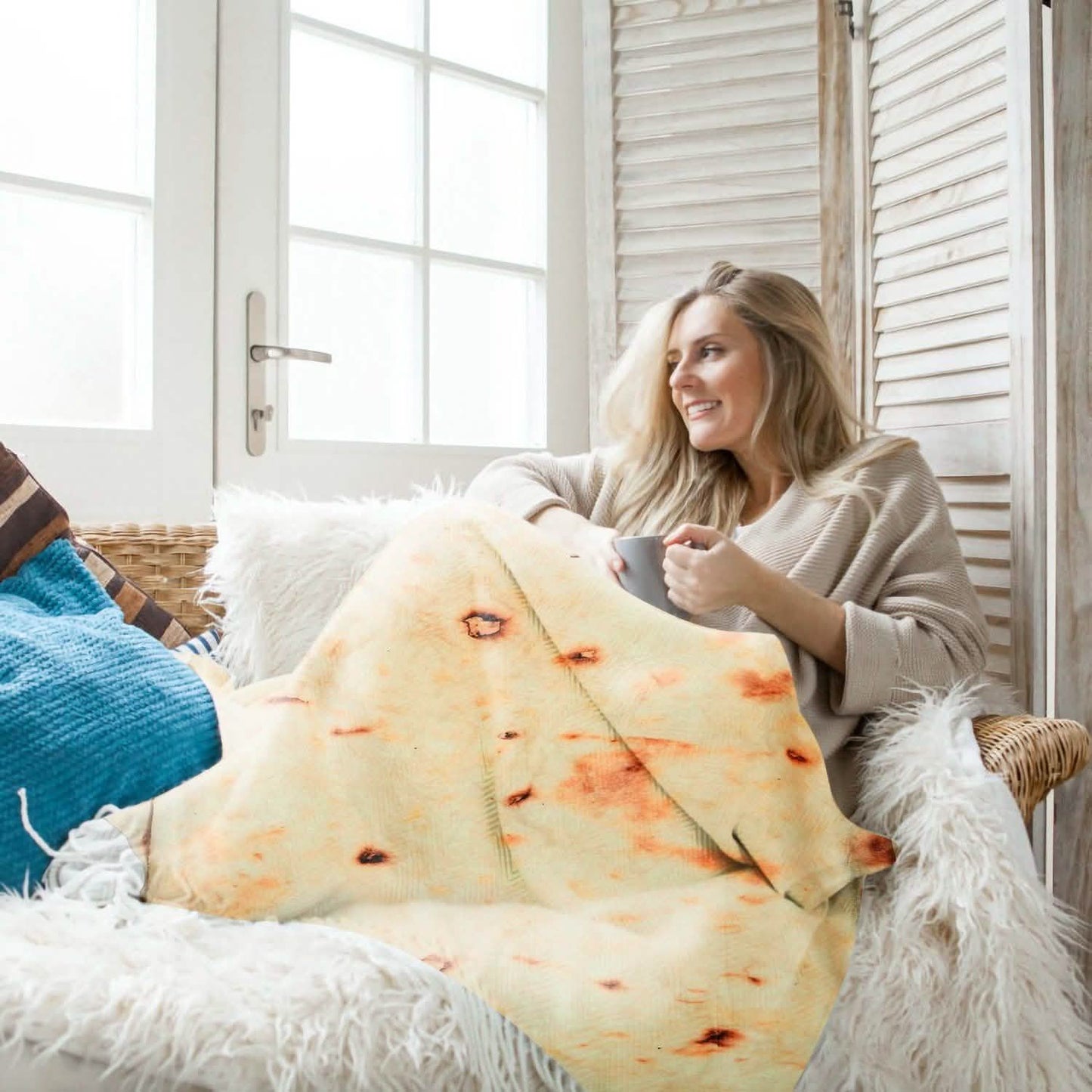 Burrito Tortilla Throw Blanket DailySale