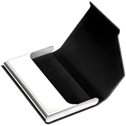 Business Name Card Holder Luxury PU Leather and Stainless Steel Multi Card Case DailySale