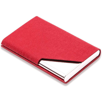 Business Name Card Holder Luxury PU Leather and Stainless Steel Multi Card Case DailySale