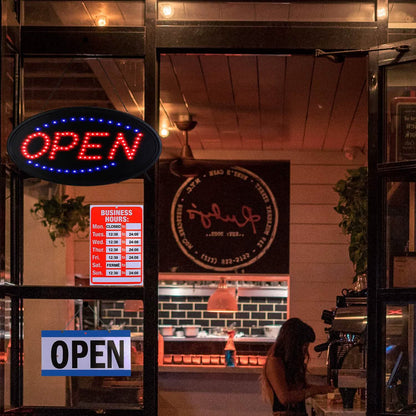 Business Neon Open Sign Advertisement Board with Steady Flashing Modes DailySale