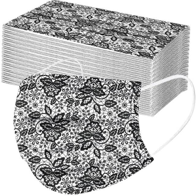 Butterfly Disposable Mask Flowers Lace DailySale