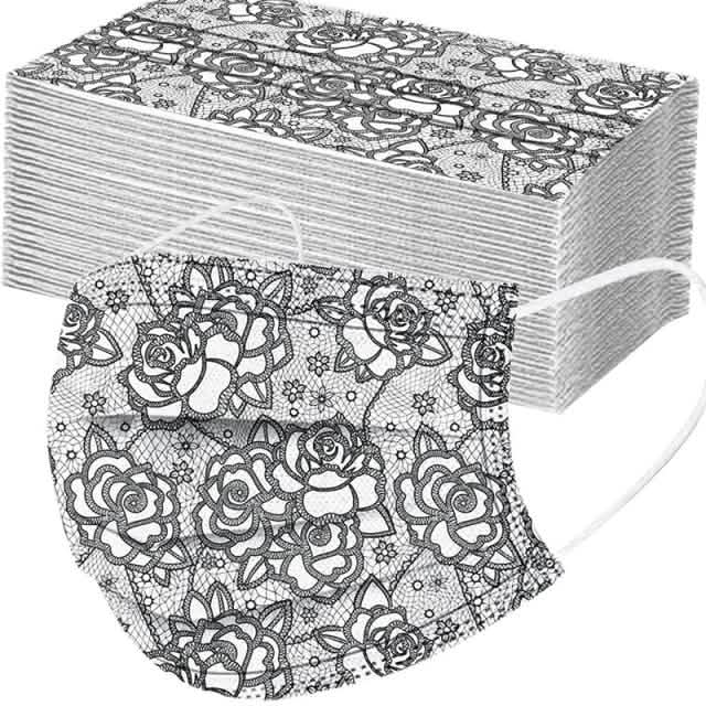 Butterfly Disposable Mask Flowers Lace DailySale