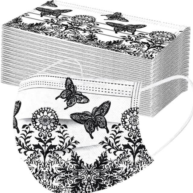 Butterfly Disposable Mask Flowers Lace DailySale