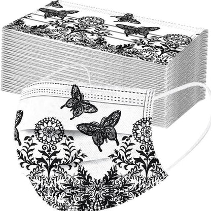 Butterfly Disposable Mask Flowers Lace DailySale