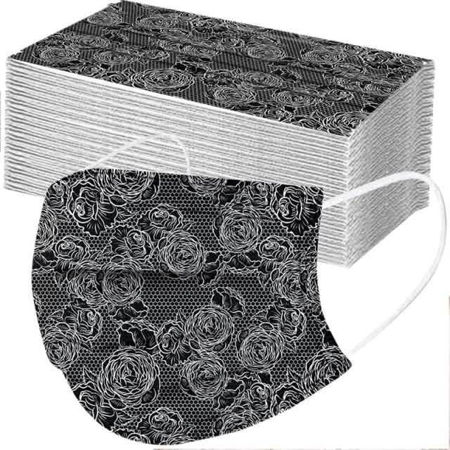 Butterfly Disposable Mask Flowers Lace DailySale