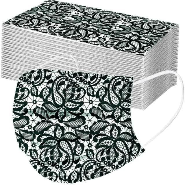 Butterfly Disposable Mask Flowers Lace DailySale