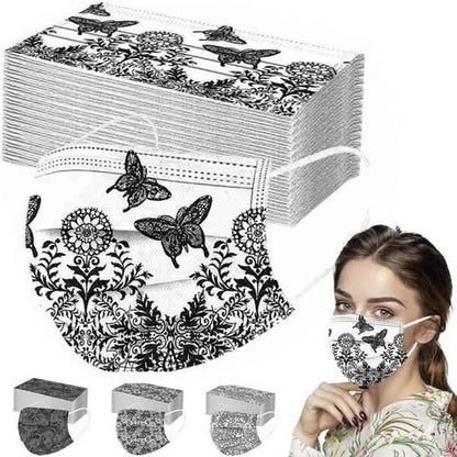 Butterfly Disposable Mask Flowers Lace DailySale