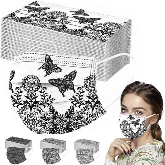 Butterfly Disposable Mask Flowers Lace DailySale