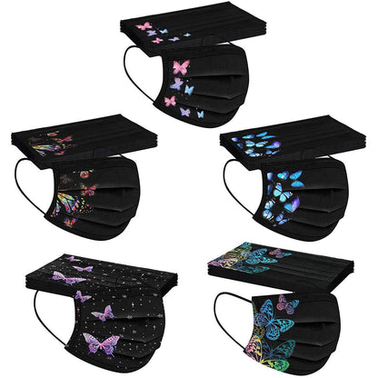 Butterfly Printed Paper Mask DailySale
