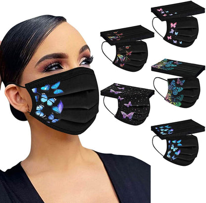 Butterfly Printed Paper Mask DailySale