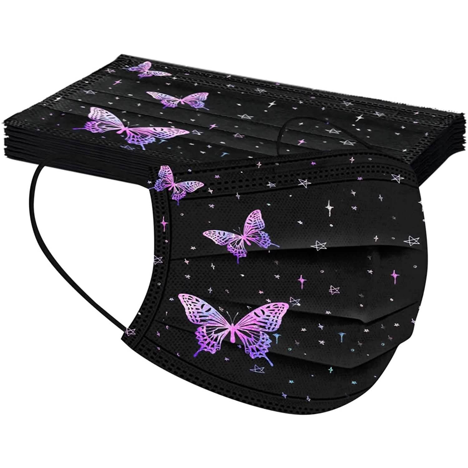 Butterfly Printed Paper Mask DailySale