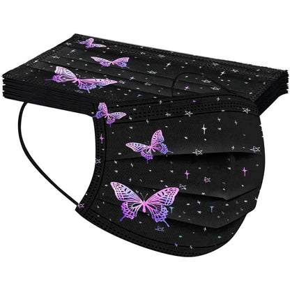 Butterfly Printed Paper Mask DailySale