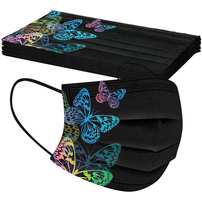 Butterfly Printed Paper Mask DailySale