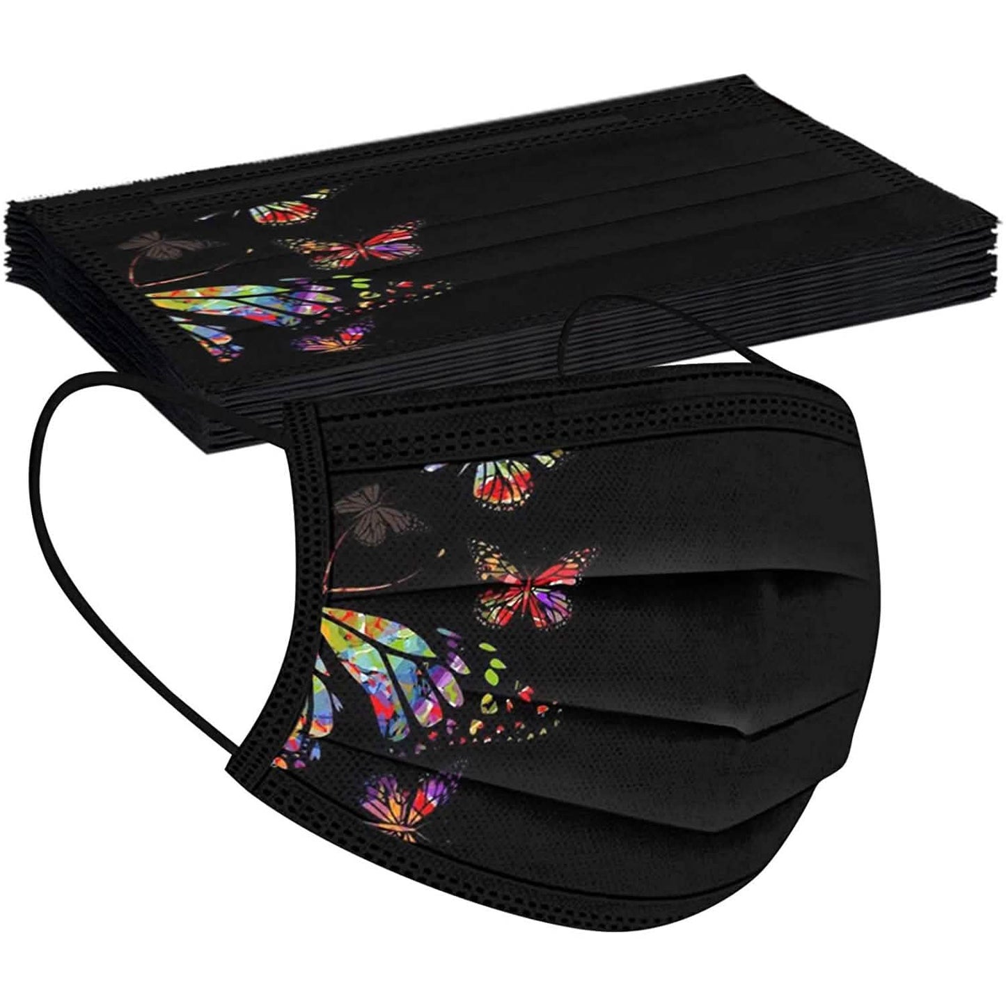 Butterfly Printed Paper Mask DailySale
