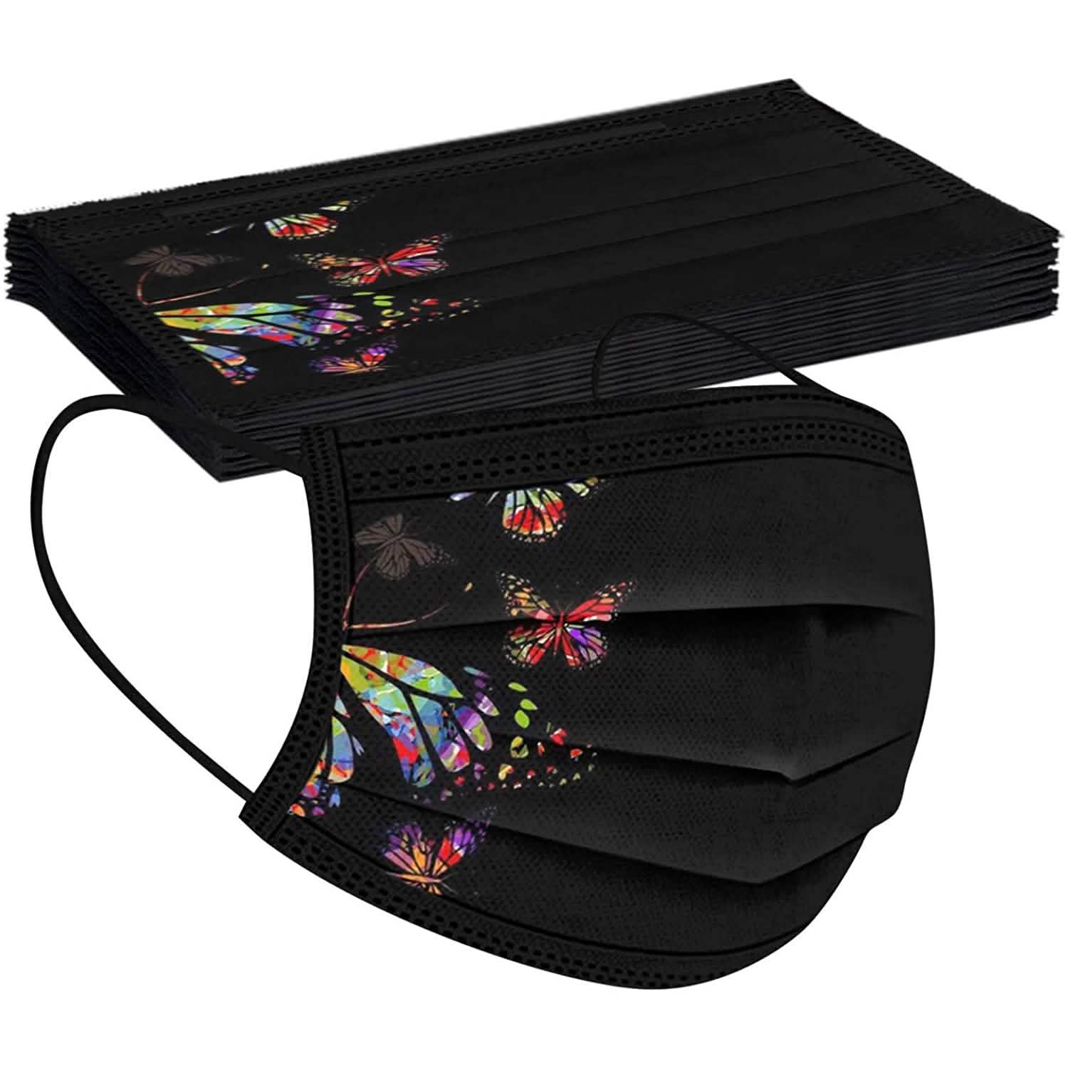 Butterfly Printed Paper Mask DailySale