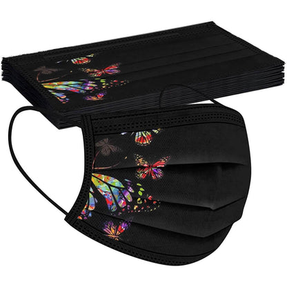 Butterfly Printed Paper Mask DailySale