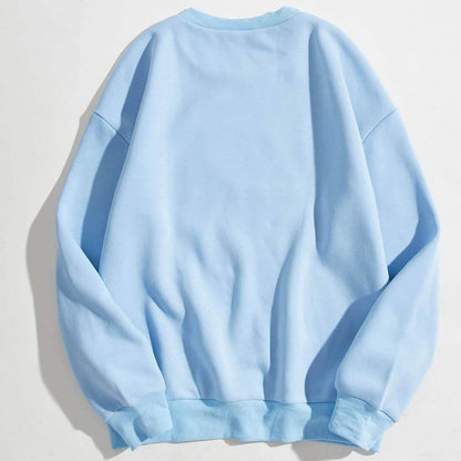 Butterfly & Slogan Graphic Thermal Sweatshirt DailySale