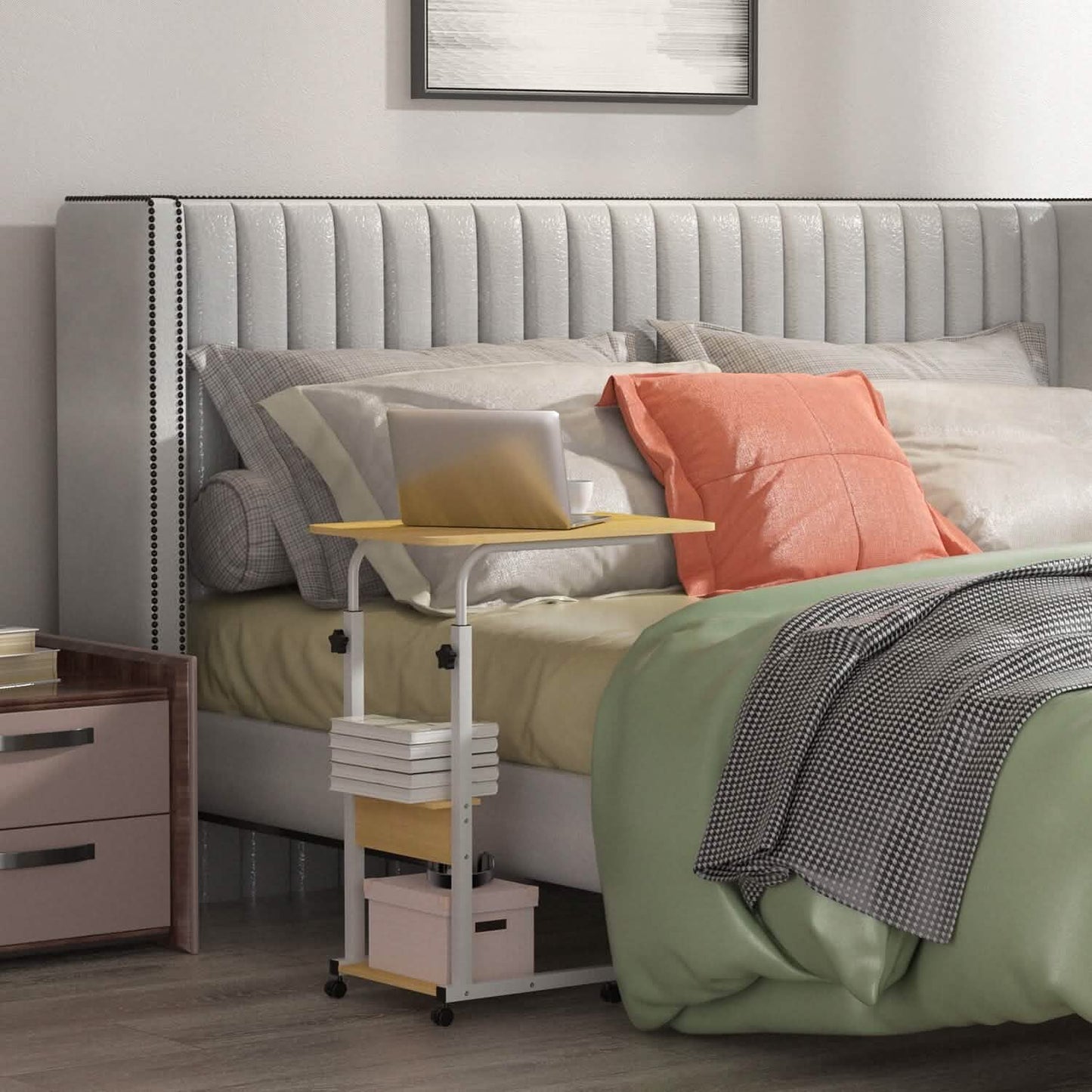 C Side Laptop Small Slim Snack Side Table DailySale