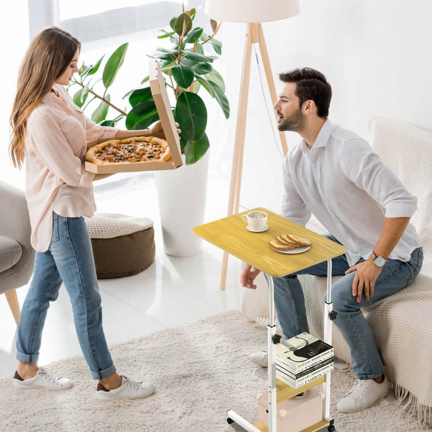 C Side Laptop Small Slim Snack Side Table DailySale