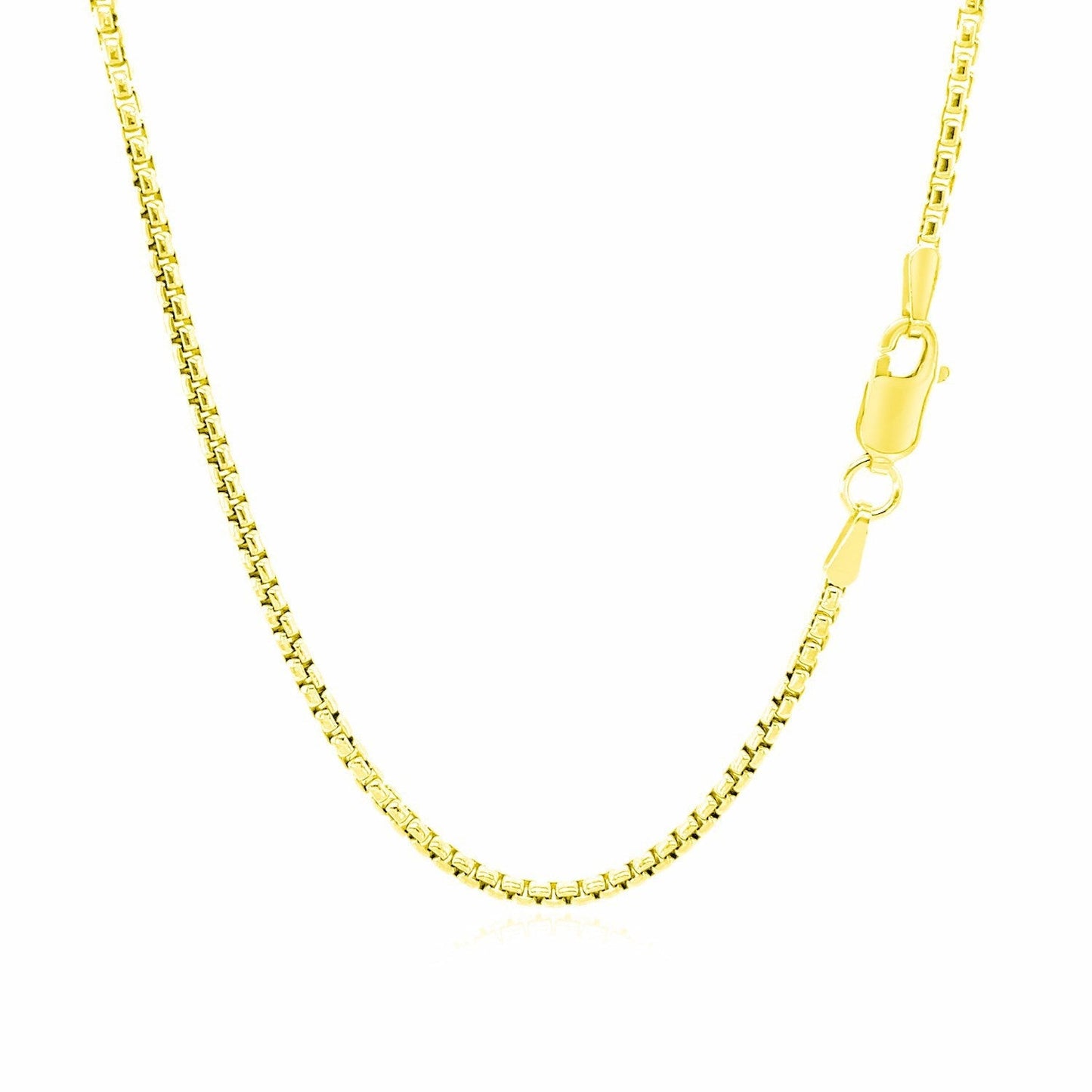 14k Yellow Gold Round Box Chain 1.7mm Bids.com
