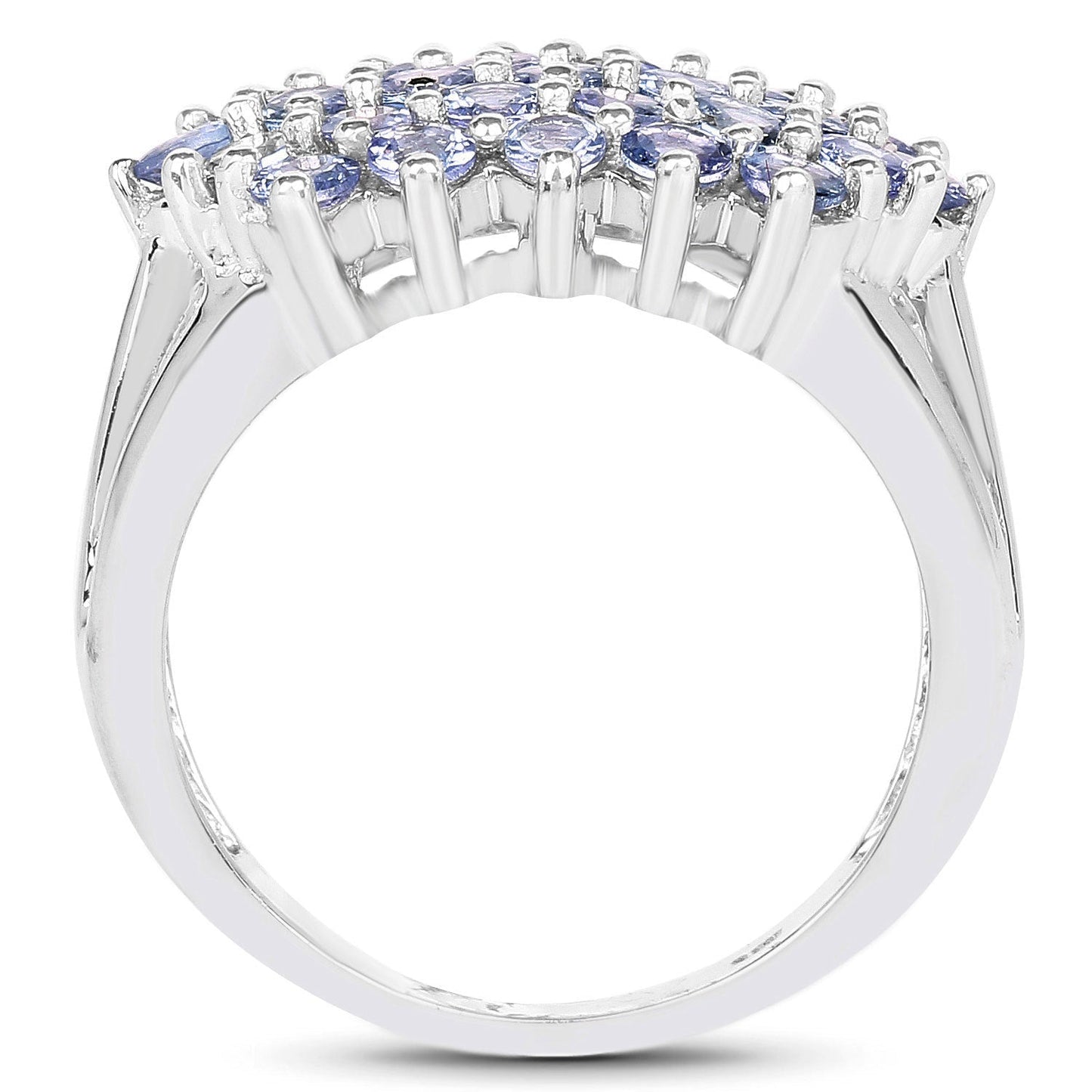 2.03 Carat Genuine Tanzanite .925 Sterling Silver Ring Bids.com