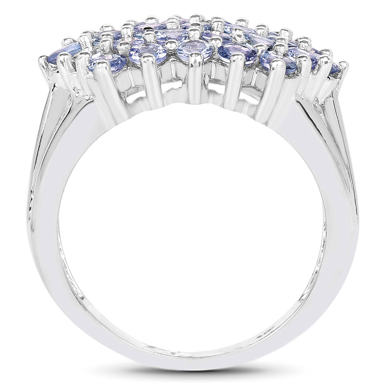 2.03 Carat Genuine Tanzanite .925 Sterling Silver Ring Bids.com