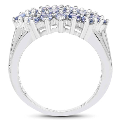 2.03 Carat Genuine Tanzanite .925 Sterling Silver Ring Bids.com