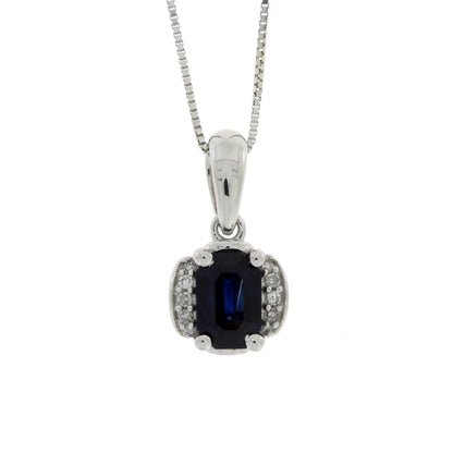 .63ct Sapphire Diamond Fashion Pendants 14KT White Gold Bids.com