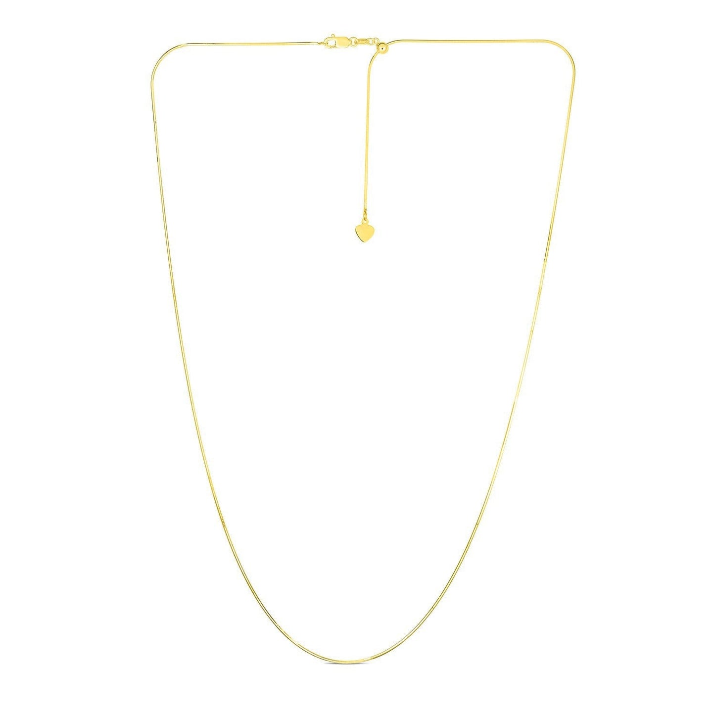 14k Yellow Gold Adjustable Snake Chain 0.85mm Bids.com