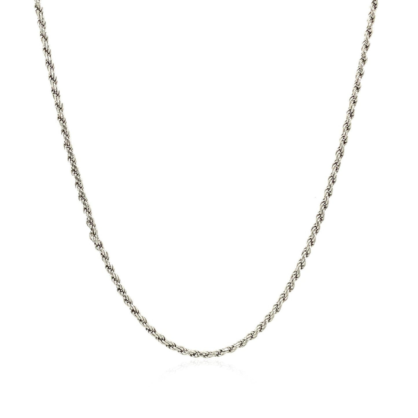 Sterling Silver 1.4mm Diamond Cut Rope Style Chain Bids.com