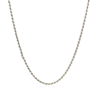 Sterling Silver 1.4mm Diamond Cut Rope Style Chain Bids.com