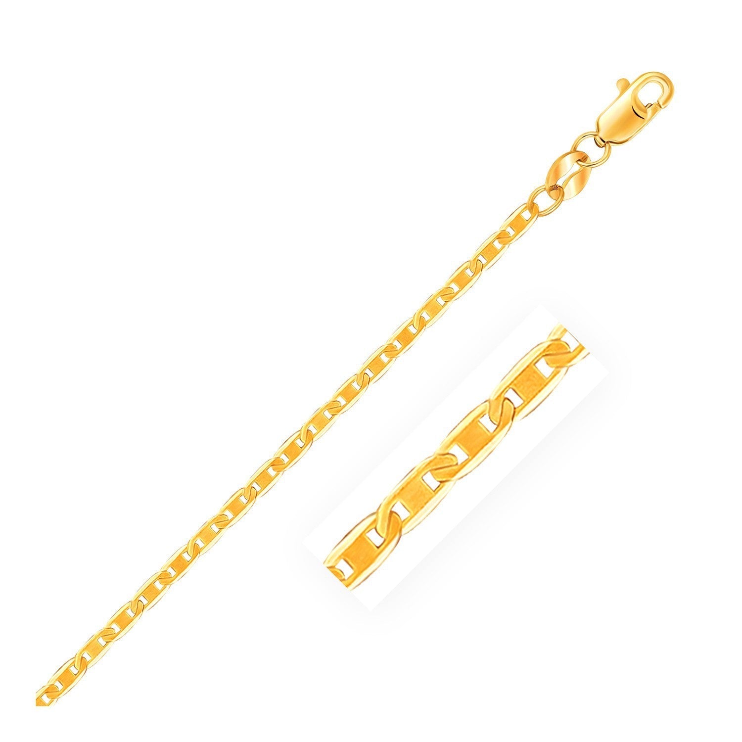 14k Yellow Gold Mariner Link Chain 1.7mm Bids.com