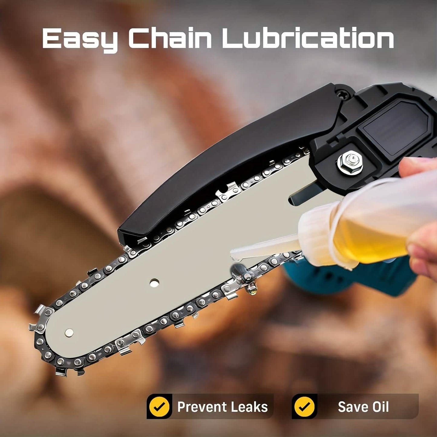 6-inch Cordless Mini Chainsaw – Handheld Electric, Lightweight, Battery-Powered DailySale