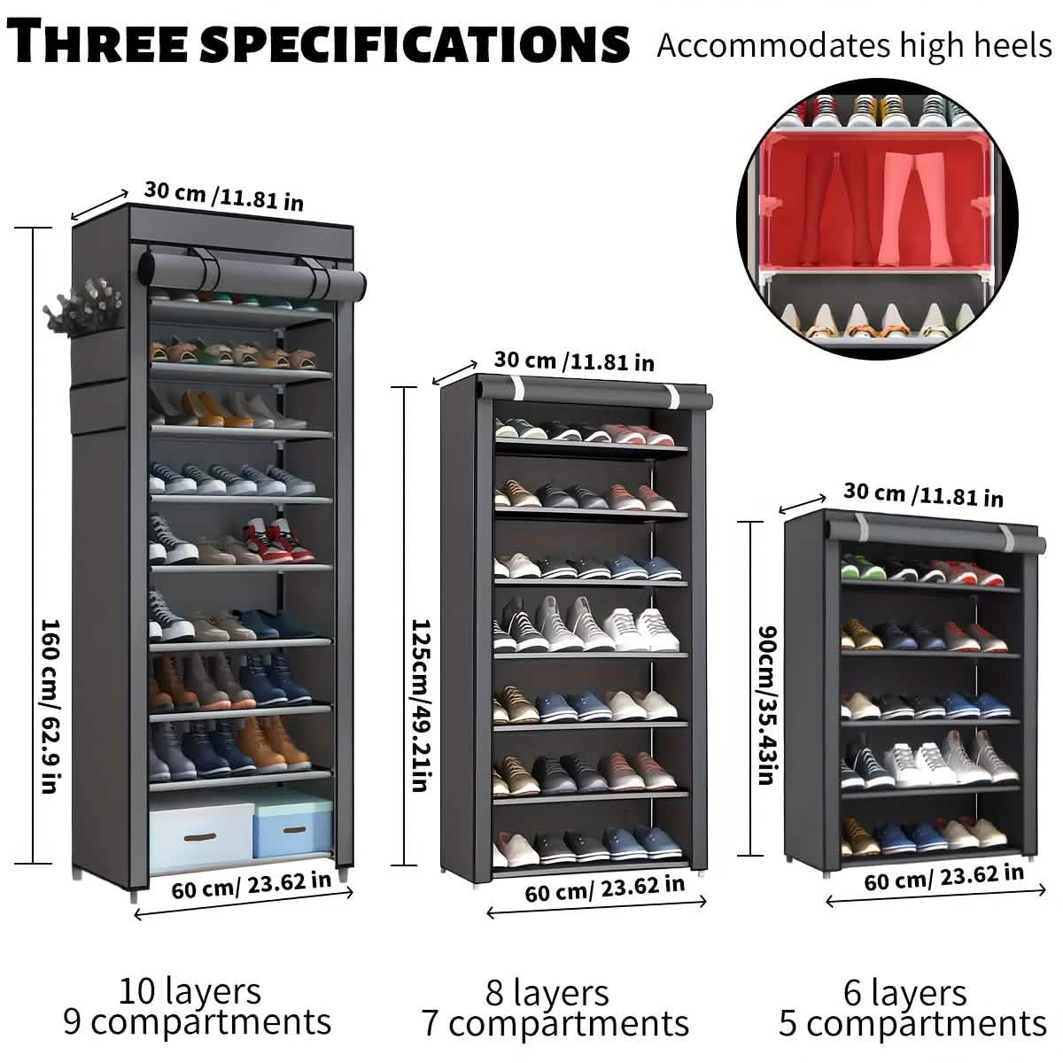 10-Layer 9 Grid Shoe Rack Shelf Storage Closet Organizer DailySale