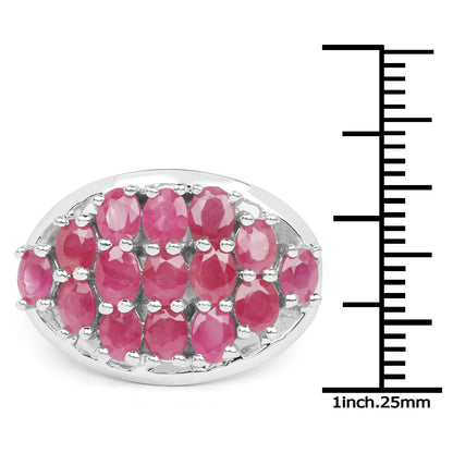 3.00 Carat Genuine Ruby .925 Sterling Silver Ring Bids.com