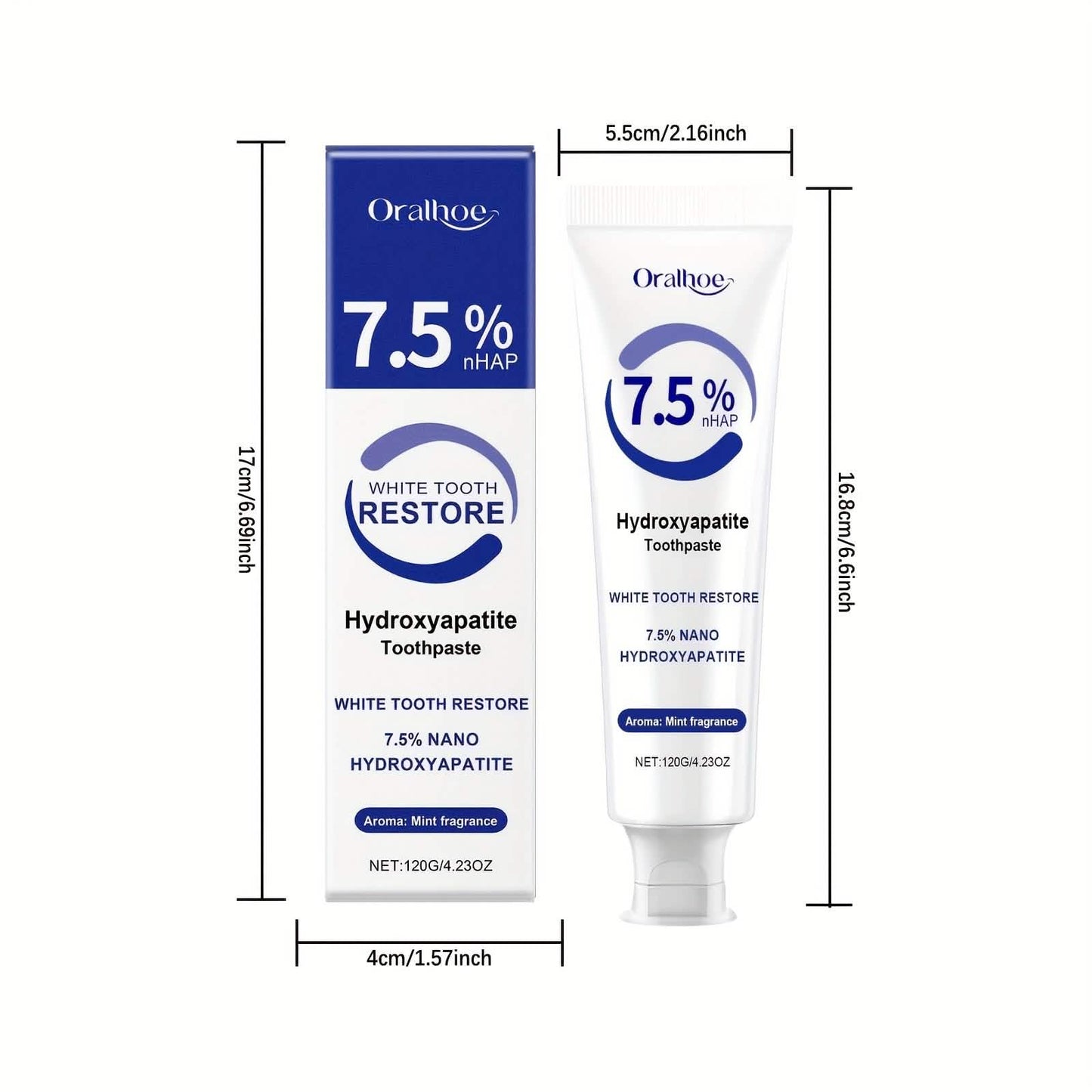 Hydroxyapatite Toothpaste – 7.5% NHAP, Whitening Mint, Gentle Teeth & Mouth Care DailySale
