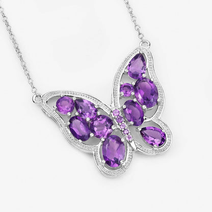 4.32 Carat Genuine Amethyst .925 Sterling Silver Necklace Bids.com