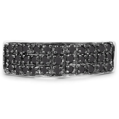 0.35 Carat Genuine Black Diamond .925 Sterling Silver Ring Bids.com