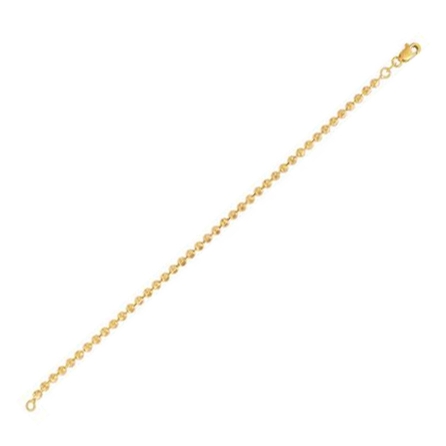 Moon Cut Bead Chain Bracelet in 14k Yellow Gold  (3.00 mm) Bids.com