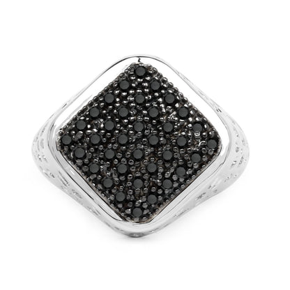 0.54 Carat Genuine Black Diamond .925 Sterling Silver Ring Bids.com