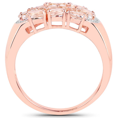 1.50 Carat Genuine Morganite .925 Sterling Silver Ring Bids.com